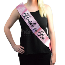 Pink Glitter Bride to Be Sash 